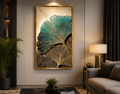 Celestial Ginkgo™ | Textured Botanical Wall Art