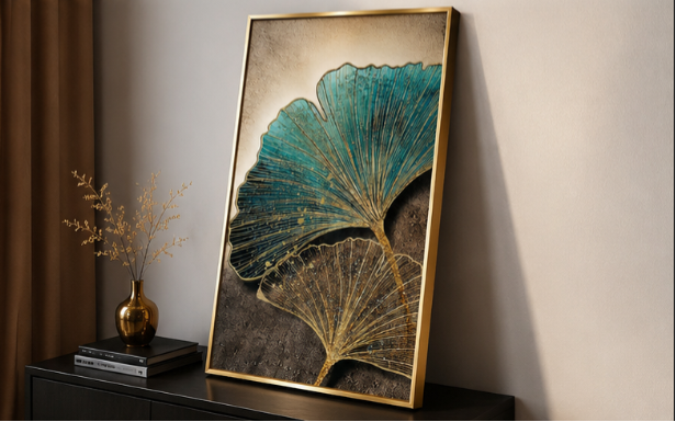 Celestial Ginkgo™ | Textured Botanical Wall Art