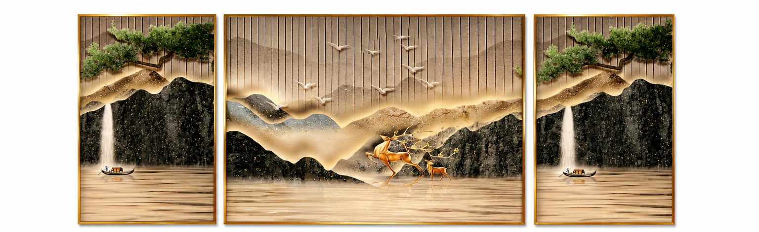 Eternal Peaks™ | 3-Piece Mountain Serenity Wall Art