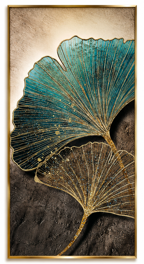 Celestial Ginkgo™ | Textured Botanical Wall Art