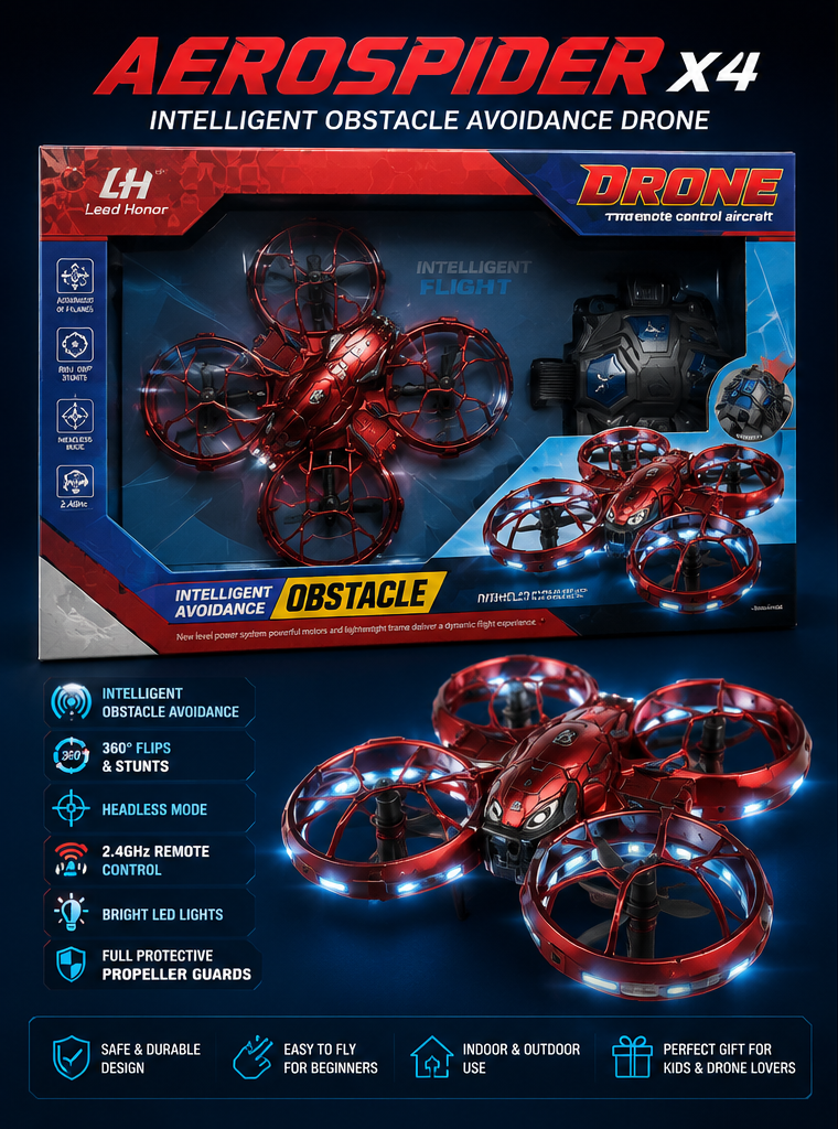 Spiderman RC Drone | LED Smart Flying Drone
