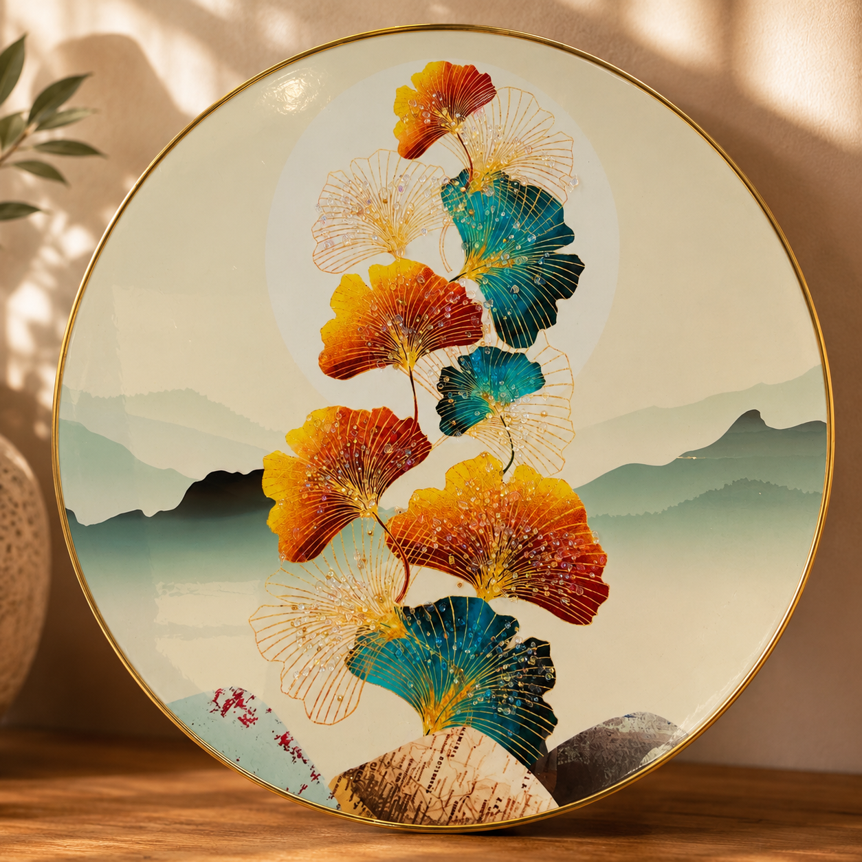 Ginkgo Horizon Round Wall Plate
