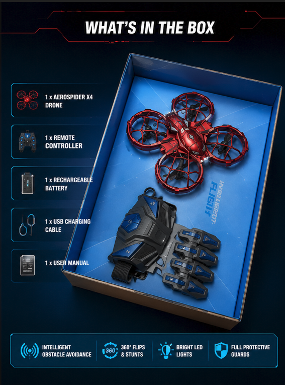 Spiderman RC Drone | LED Smart Flying Drone